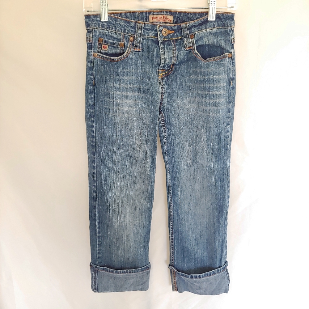 Paris Blues Medium Blue Cropped Ankle Jeans